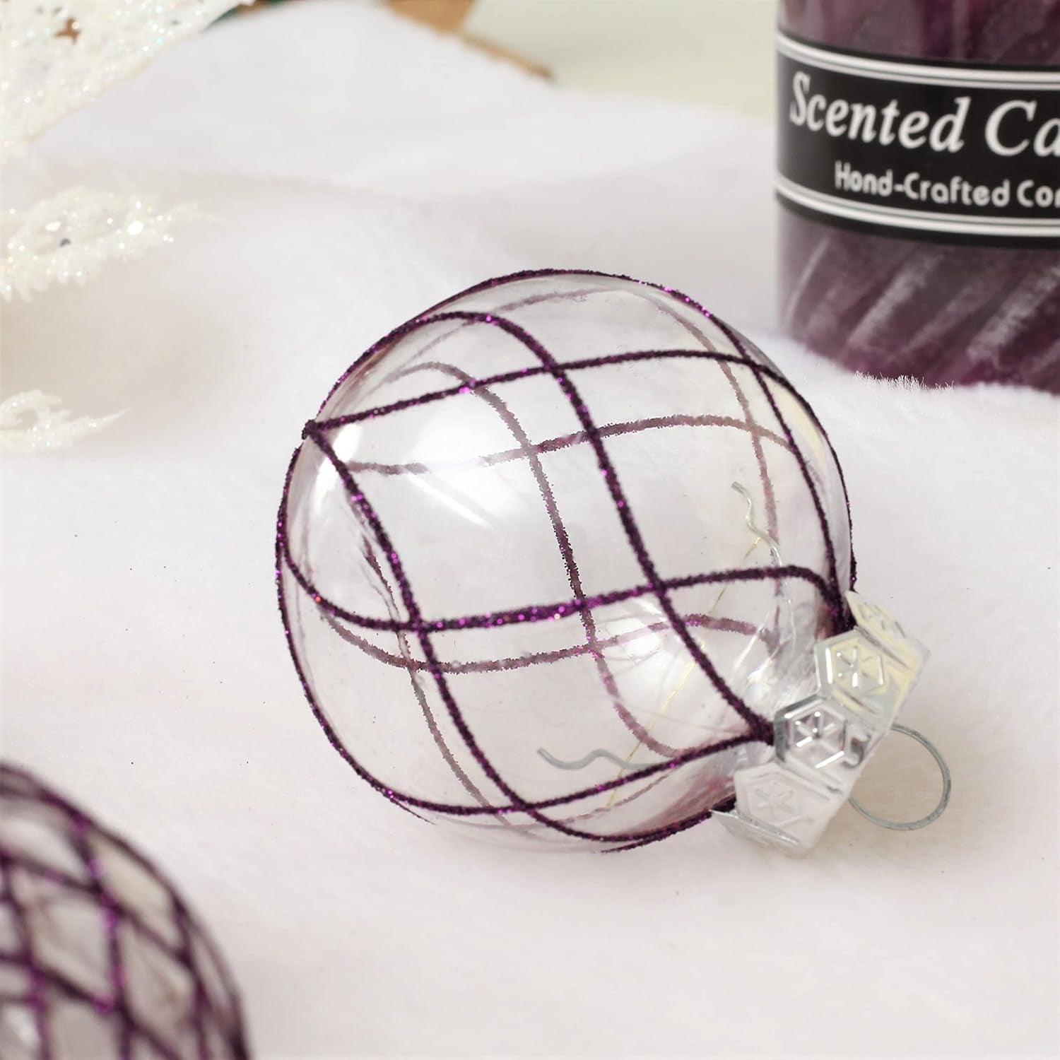 Clear Christmas Ball Ornaments, 30Ct 2.36" Plastic Shatterproof Christmas Decorations Ornament Xmas Ball Hanging Ornaments for Christmas Tree for Halloween Christmas Party Wedding Anniversary